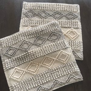 Set of 2 Magnolia by Loloi pillow covers. 22” x 22”